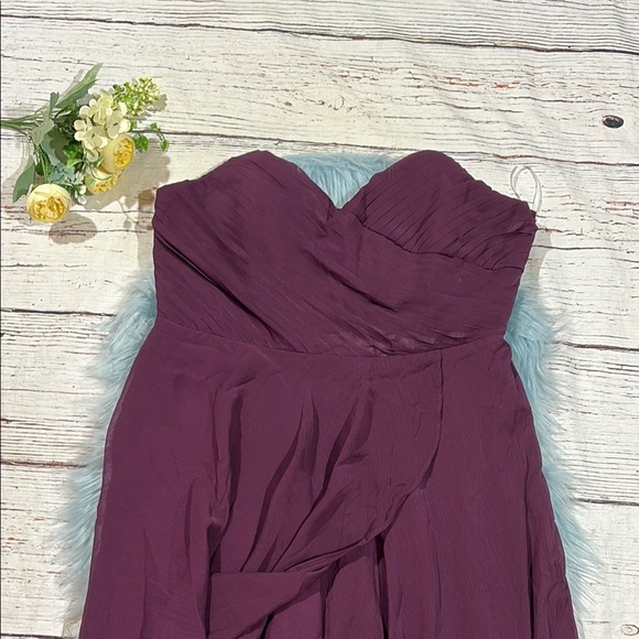 NWOT Lulus Revered Elegance Purple Pleated Strapless Maxi Dress - Picture 5 of 8